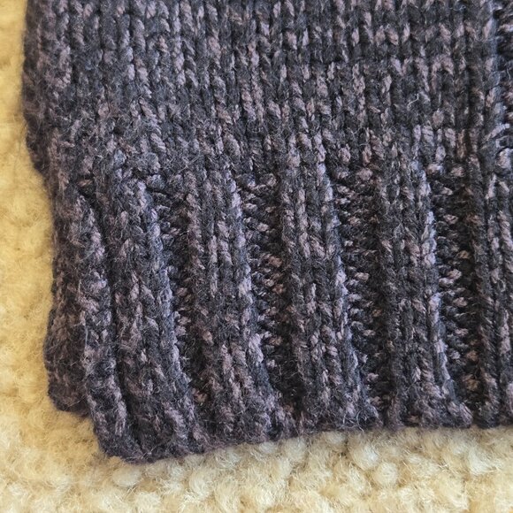 Marled Cashmere Black + Grey Scarf FLAW - Picture 8 of 15